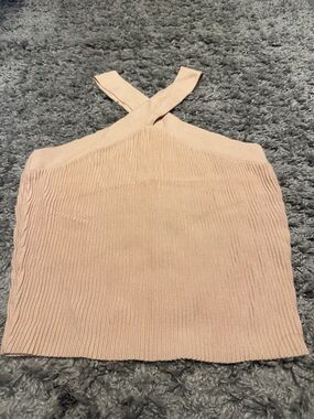 Halogen Blush Crossback Ribbed Knit Camisole